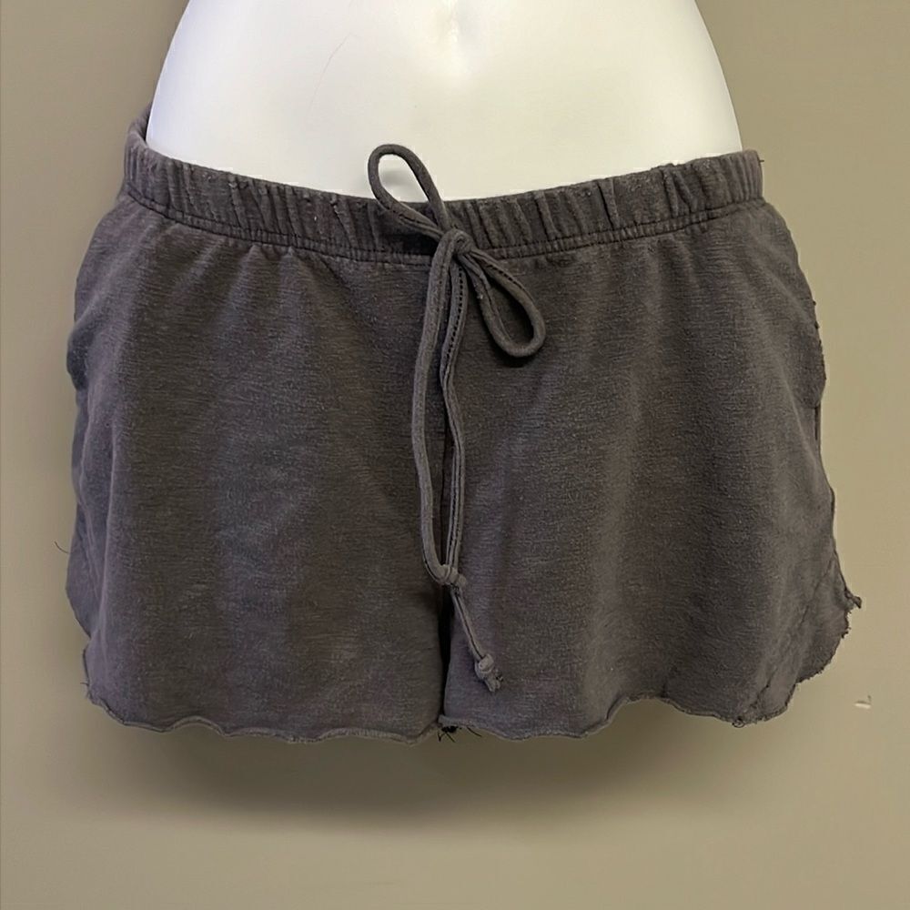 Vici Heather Gray Distressed Lounge Short Shorts w/ Elastic Waist and Pockets- M